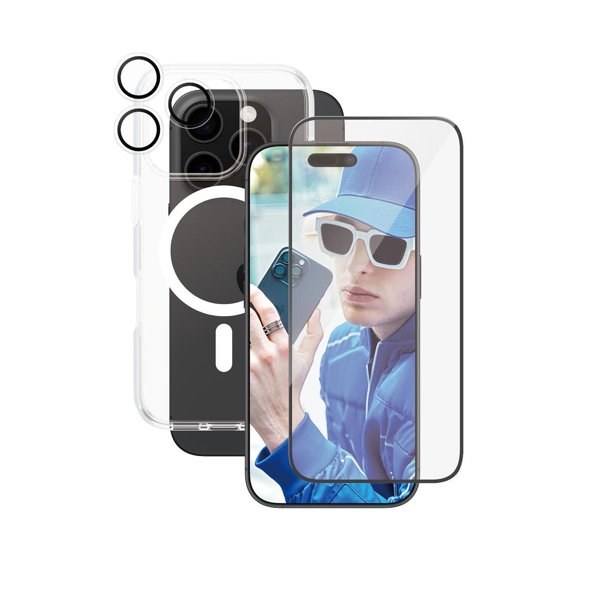 CARE by PanzerGlass® Flagship 3-in-1 Schutzset für iPhone 16 Pro CARE by PanzerGlass® Flagship 3-in-1 Schutzset für iPhone 16 Pro